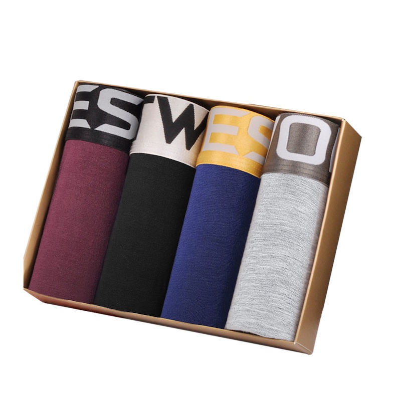 七匹狼(SEPTWOLVES)男土内裤时尚平角裤 中腰透气柔软舒适四季可穿