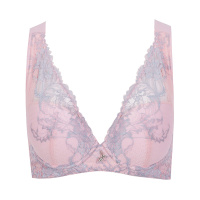 古今小胸深V宽肩带工字背胸罩透气性感聚拢美背文胸内衣女 0H8009