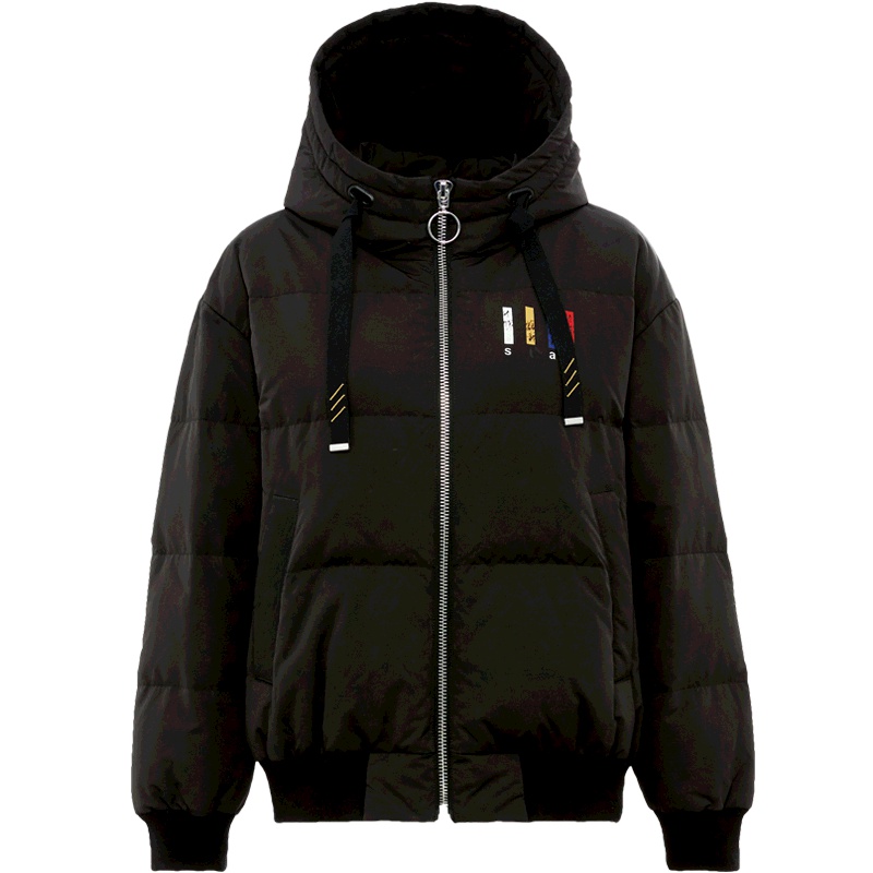 波司登秋冬保暖短款女士连帽羽绒服潮款斗篷型外套潮