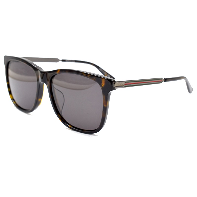 GUCCI/古驰 锐意进取经典彩色织带珐琅工艺系列黑超设计明星款公路旅行版绅士亚版太阳镜GG0078SK日本进口