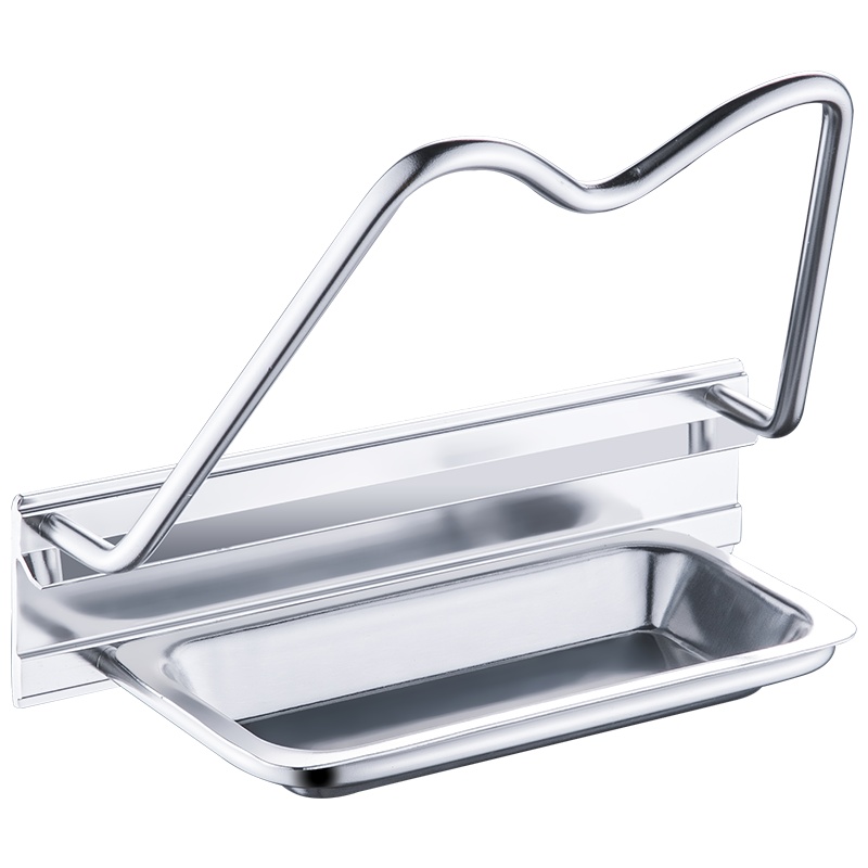 伯盾免打孔锅盖架厨房置物架壁挂收纳架带接水盘可拆卸砧板置物架