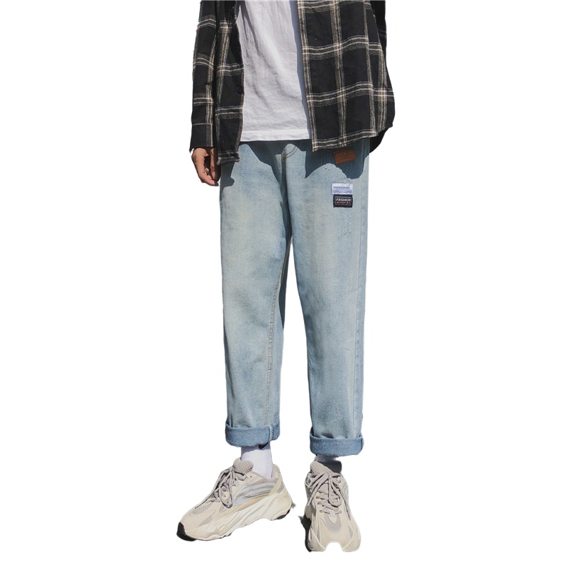 茜靓CHYLLIRN直筒牛仔裤男潮牌秋冬宽松休闲长裤韩版潮流百搭阔腿裤子