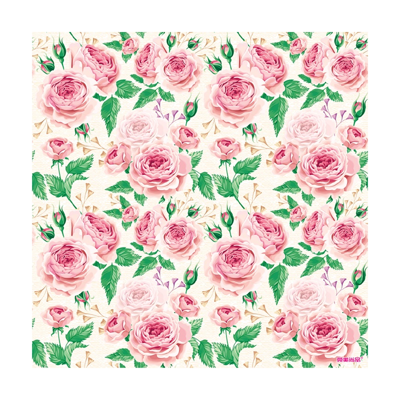 莞美尚品花开富贵粉色玫瑰彩色餐巾纸原生木浆纸巾三层加厚便携装20包