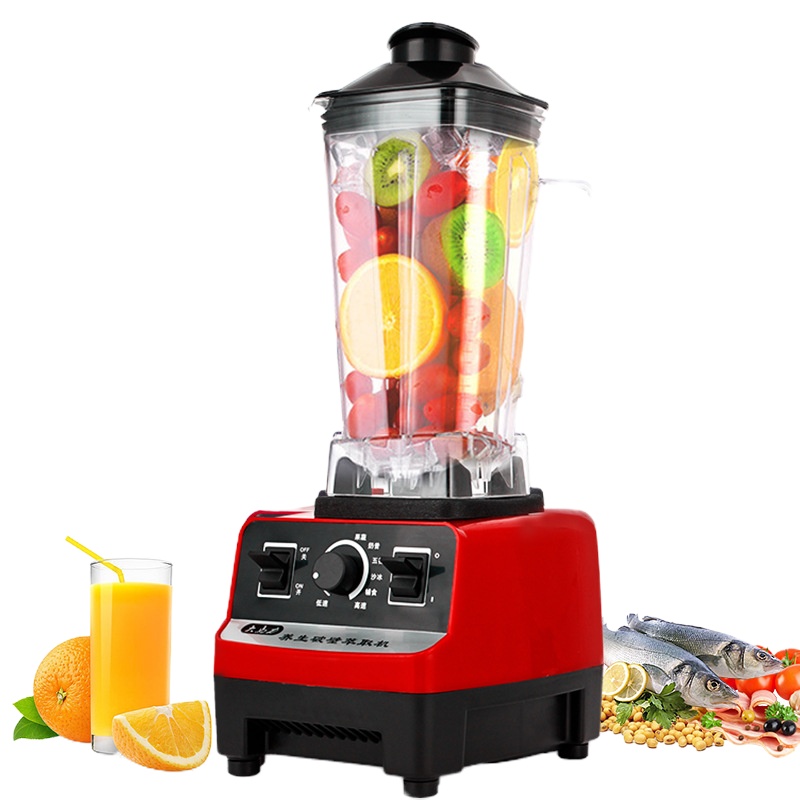 沙冰机商用奶茶店碎冰机家用小型冰沙机奶昔妖怪大功率豆浆机破冰机 红色 冰沙杯