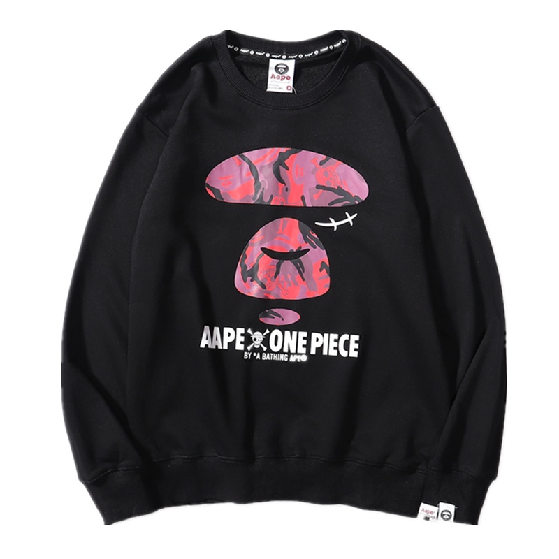 潮牌港风Aape新款卫衣男女猿大头海贼王情侣装宽松休闲百搭潮上衣