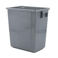 冰禹 BY-625 垃圾桶 塑料 长方形弹盖 厨房 酒店 环保户外 翻盖 90L垃圾桶无盖 可定制上海分类垃圾桶