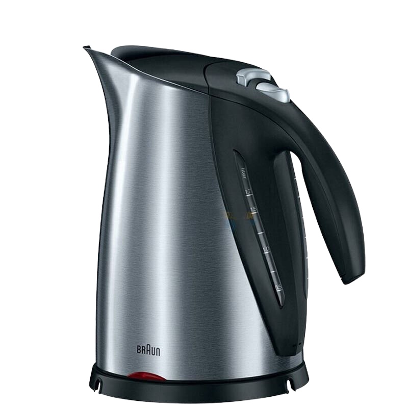 博朗(Braun)电热水壶 304不锈钢 金属壶身烧水壶WK600 1.7L电水壶 单个装