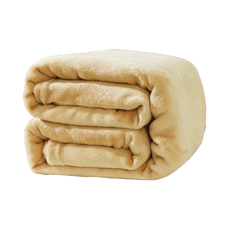 迎馨 毛毯家纺 四季毯子可做盖毯床单午休被素色珊瑚绒毛毯