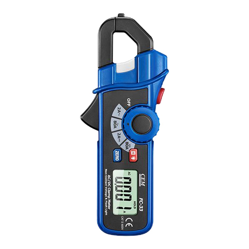 [官方直销]华盛昌(CEM)交直流电流钳形表 自动量程 具有NCV100~600V测试功能FC-33 FC-33