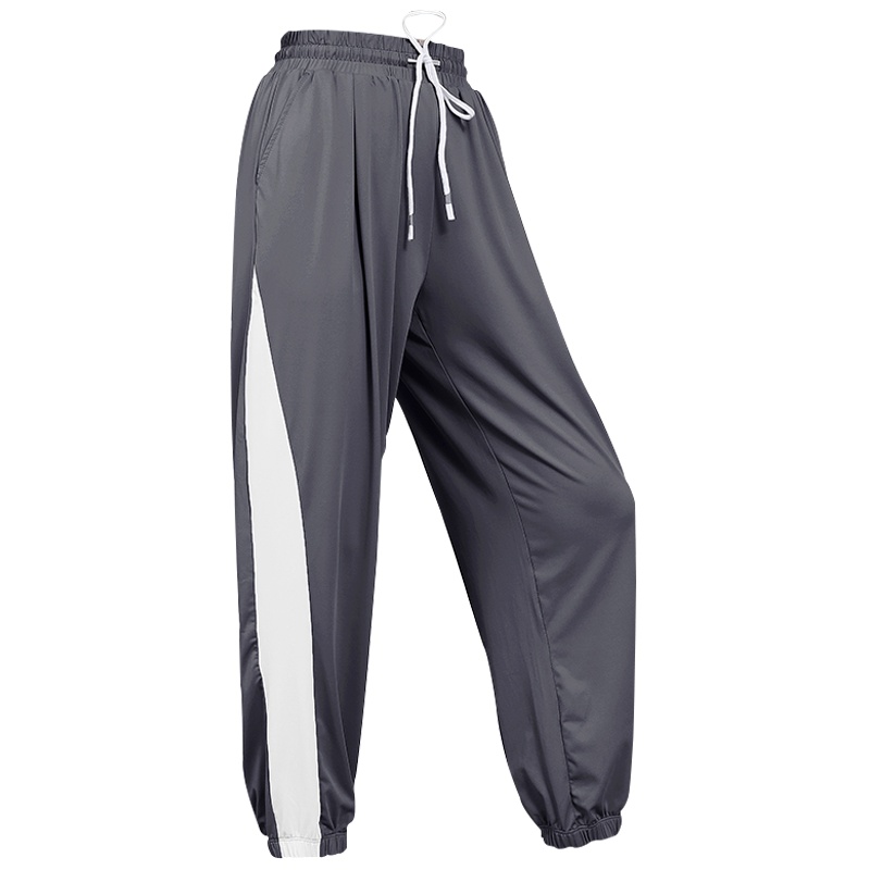 运动长裤女休闲裤闪电客夏季宽松速干裤跑步健身裤收口束脚卫裤哈伦裤