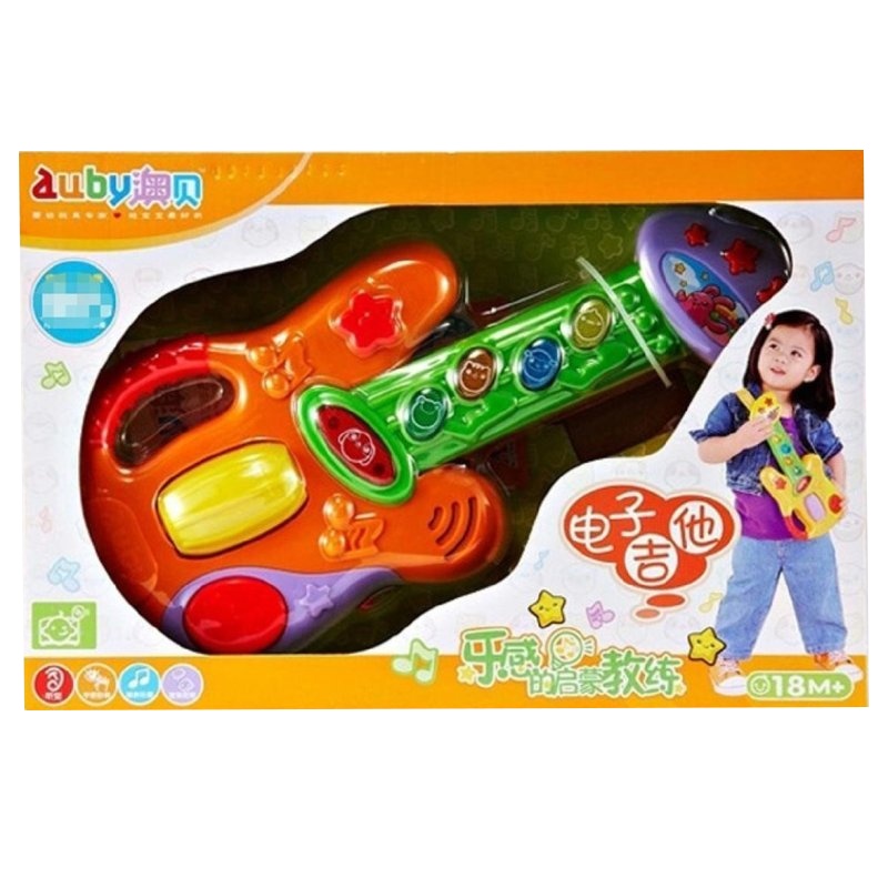 澳贝电子吉他儿童乐器电子琴小提琴吉他玩具男孩女孩尤克里里灯光音乐
