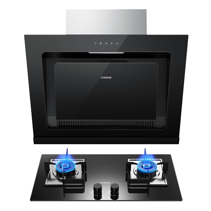 德意(DE&E)750mm小尺寸400Pa油烟机 4.3Kw燃气灶套餐小户型家用9851+760A(需液化气详询客服)