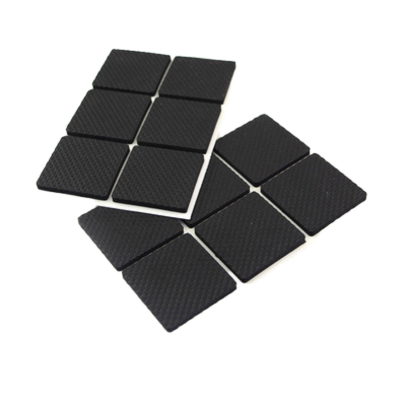 EVA桌椅脚垫凳子腿垫椅子纳丽雅脚垫沙发地板保护垫脚套桌脚垫 耐磨 黑色方形44毫米12片
