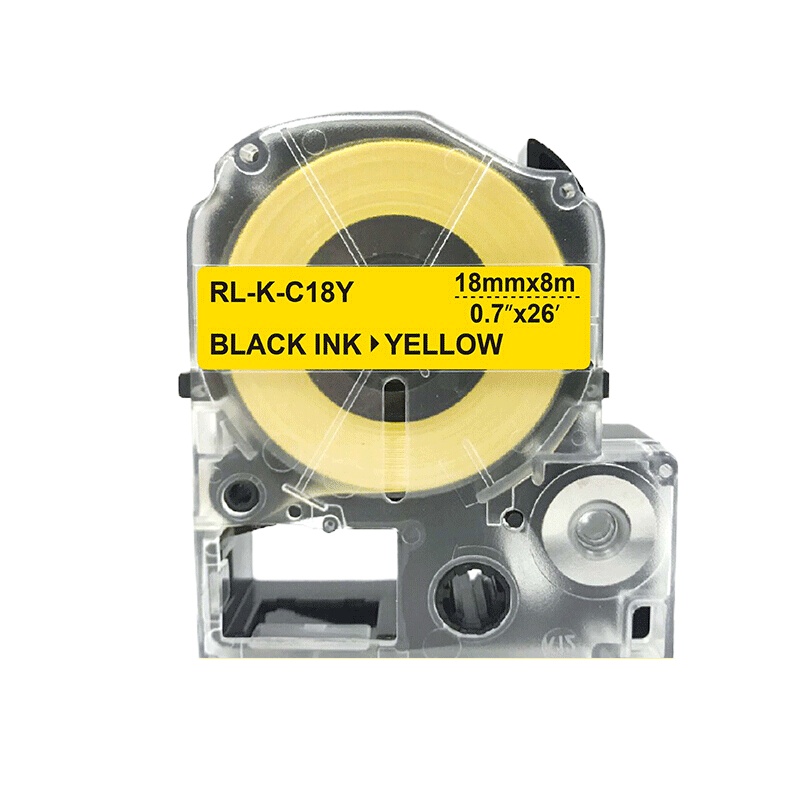 扬帆耐立(YFHC) 锦宫SC18Y标签色带(黄底黑字/18mm) 适用SR230C/230CH/530C/550C