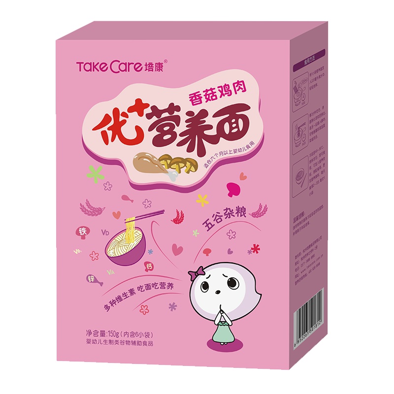 培康(Take care)宝宝面条 优加营养香菇鸡肉面条150g