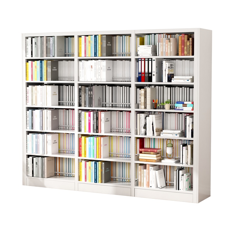 臻远6层钢制书架 双面一列三组白色