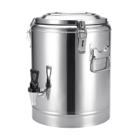 不锈钢保温桶奶茶桶幼儿园学校商用大容量开水桶豆桨茶水桶 30L加厚单龙头