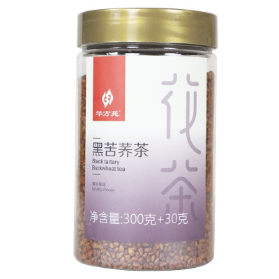 华方苑直销300g透明罐黑苦荞茶代用茶