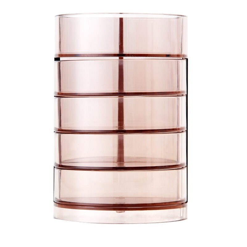 [精选]得力(deli) 906 四层多功能笔筒 办公用品 透明色