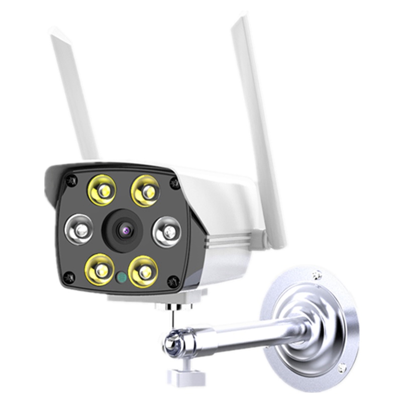 送7天循环监控录像卡 无线摄像头连手机远程wifi家用网络室外高清夜视语音对讲监控器 固定支架特惠版