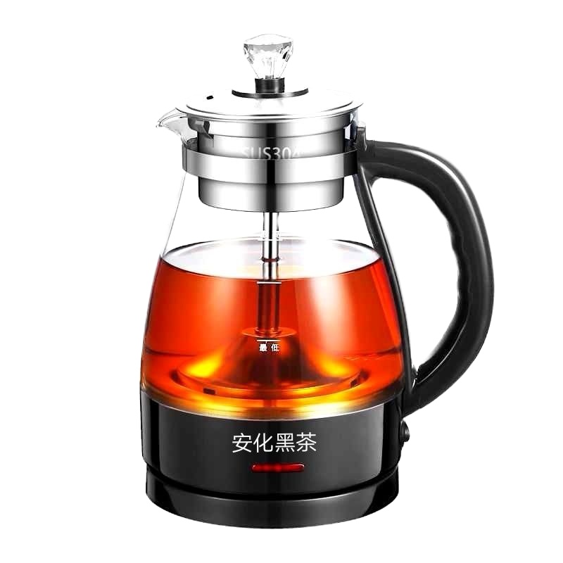 黑茶煮茶器普洱多功能蒸茶器玻璃蒸茶壶养生壶全自动蒸汽煮茶壶 04款黑色(特价款)