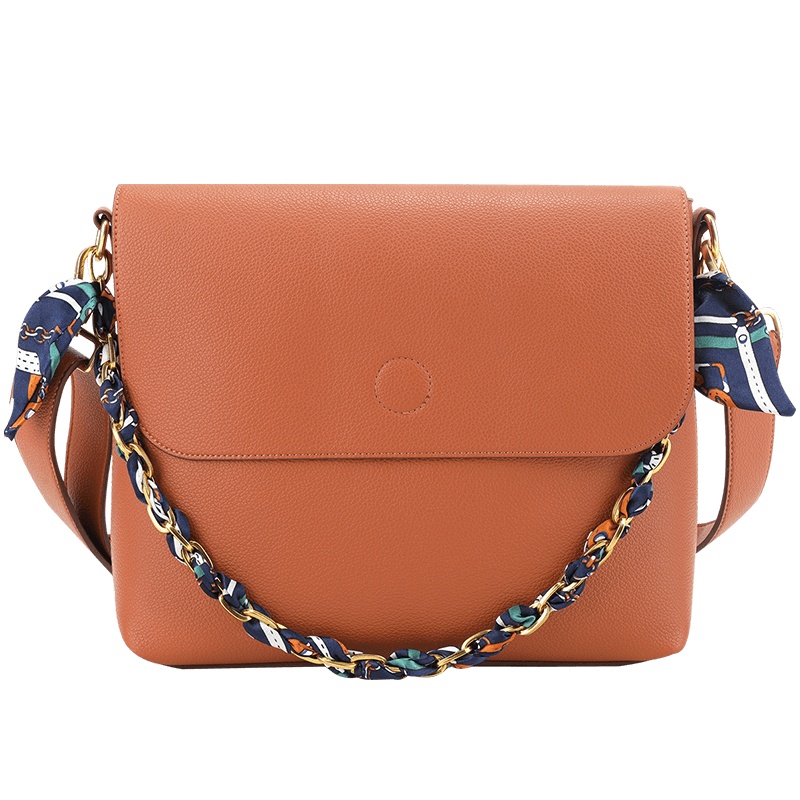 都宝路(dubaolu)韩版简约斜挎包配丝巾大容量单肩包手提包女包