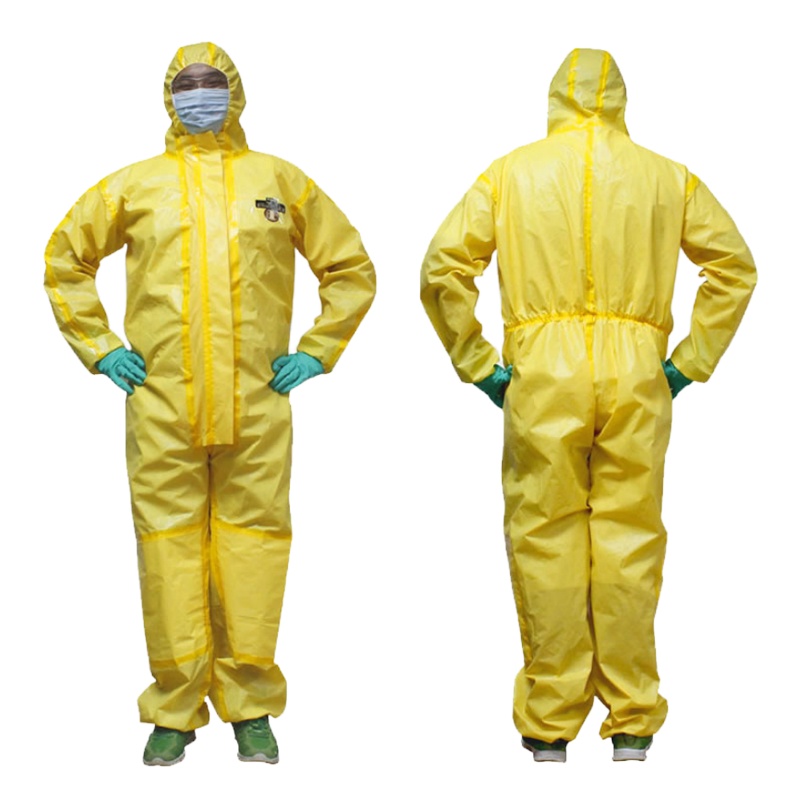 雷克兰CT1S428凯麦斯1防化服防喷溅隔离防护 规格黄色XXL码 10件/箱
