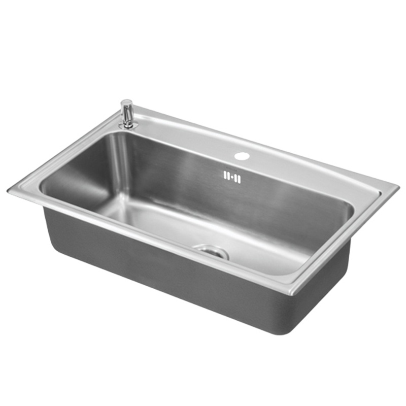 科勒水槽单槽304不锈钢厨房水槽小户型台上式洗菜池水池碗池德卡黛单槽K-3644/3348 思特嘉小单槽K-3362