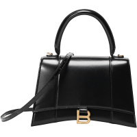 BALENCIAGA 巴黎世家 女士皮革仿古做旧HOURGLASS手提单肩斜挎包 619668 1QJ4M