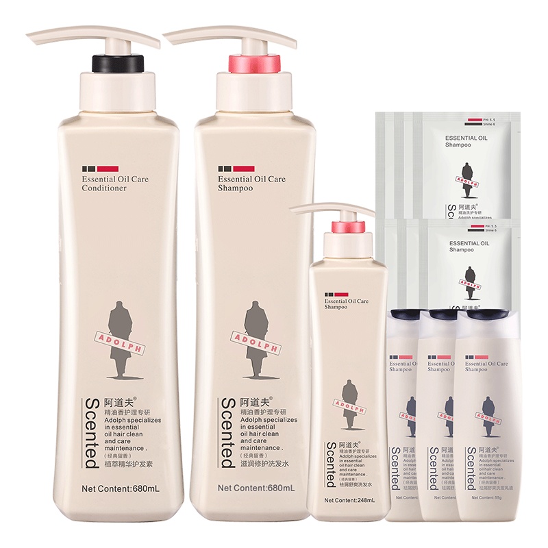 阿道夫精油系列680ml祛屑舒爽洗护套装+248ml祛屑舒爽洗发水洗发水225ml 留香正品 洗头水膏洗发乳