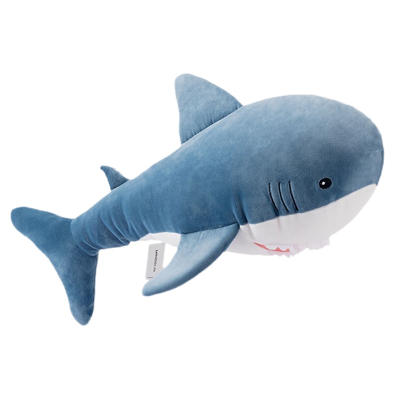 名创优品(miniso) 鲨鱼公仔-浅蓝22寸抱枕靠枕 大只 送女朋友生日礼物创意玩偶