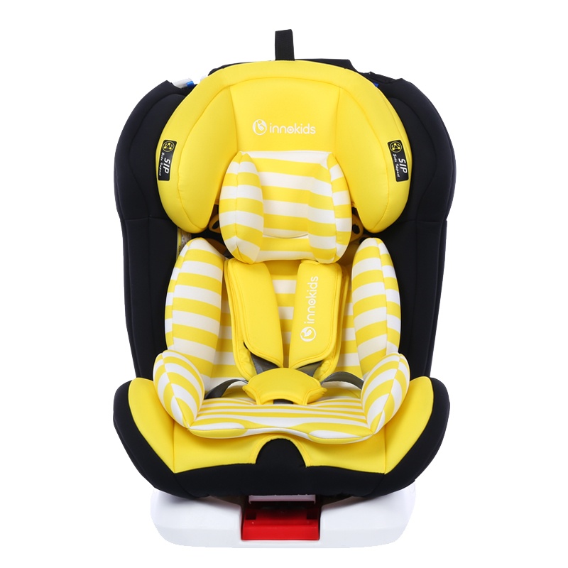 innokids 儿童安全座椅0-4岁-12岁新生婴儿宝宝汽车用360度旋转 维尼黄安全带版