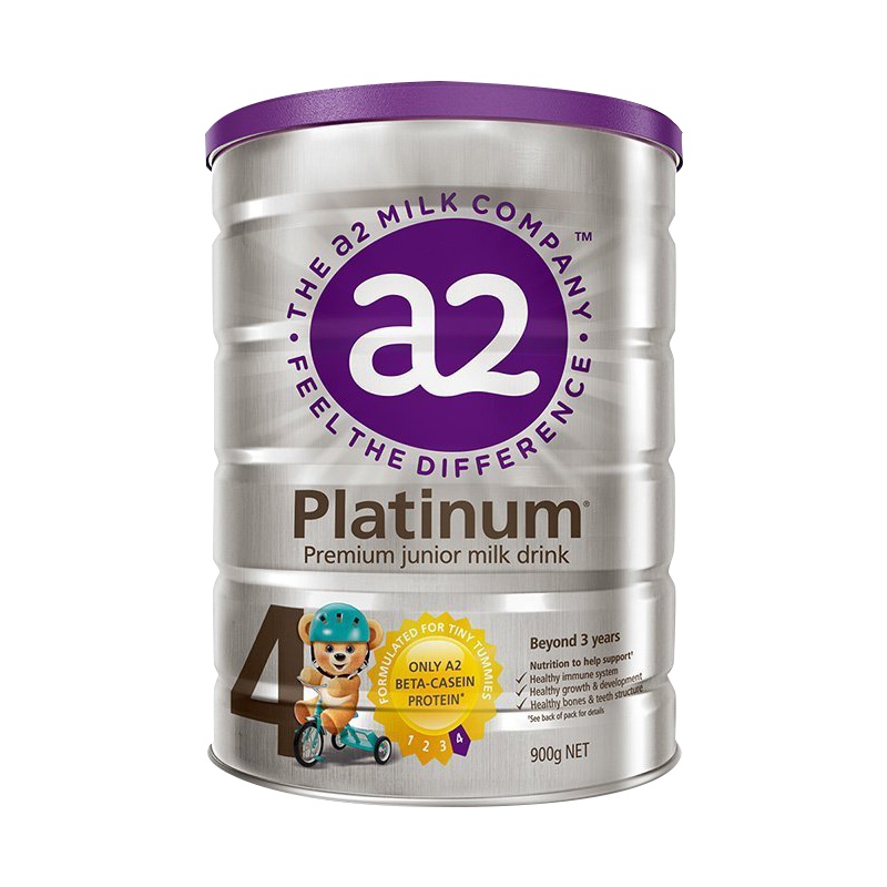 新版a2 白金装新西兰原罐原装进口 婴幼儿配方成长奶粉 4段 (4岁以上)900g/罐[1罐装]效期:24.12