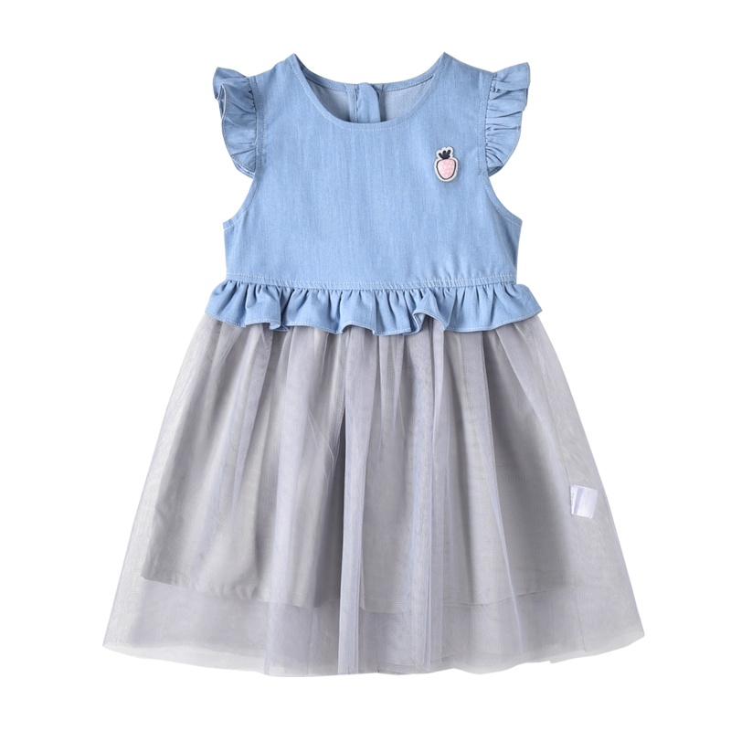 铅笔俱乐部童装女童连衣裙2020年夏季新款小童拼接裙子宝宝连衣裙