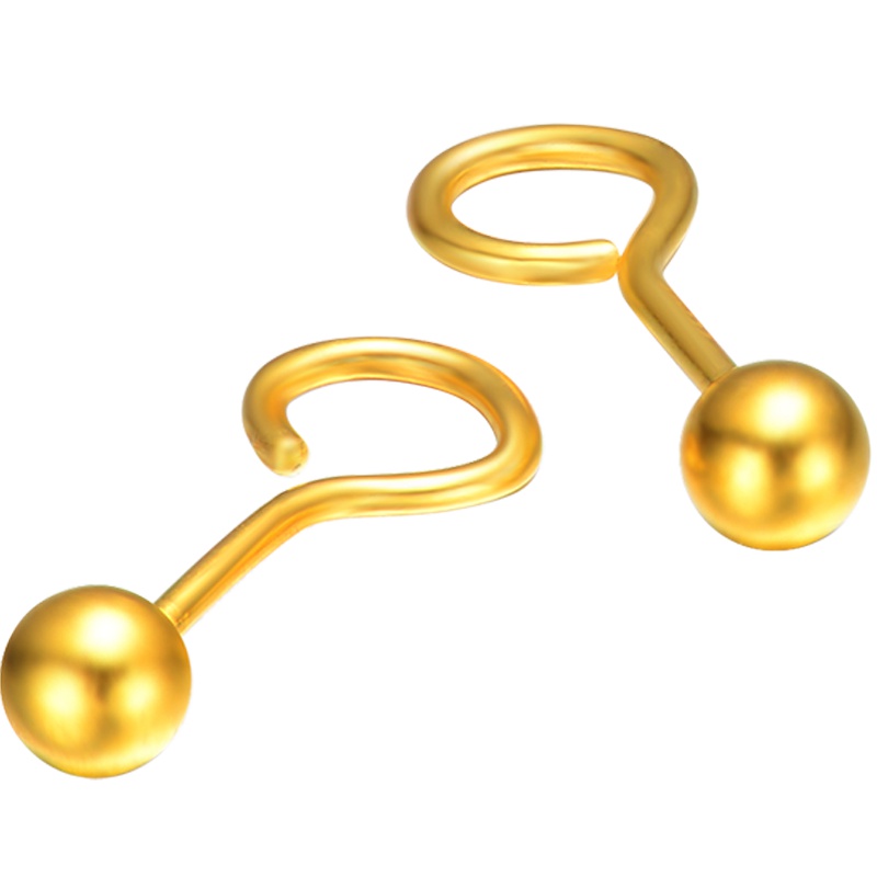 周大生黄金耳钉女正品新款足金999经典圆球光珠妈妈款小金饰耳环黄金饰品