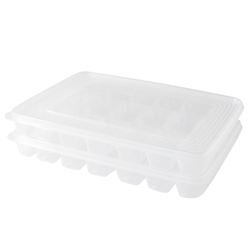 美丽雅 饺子盒21格x3套装 3层3盖水饺盒收纳盒