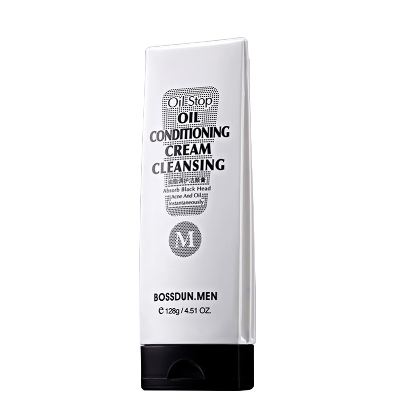 波斯顿(BOSSDUN.MEN)油脂调护洁颜膏128g男士洗面奶深层清洁控油净痘减少黑头收缩毛孔保湿洁面乳