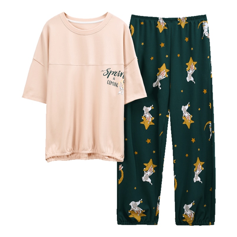 迪奥 棉质休闲女式家居服休闲舒适柔软宽松套头女士家居套装