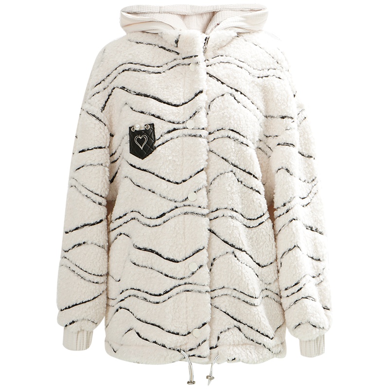 OUNIXUE欧昵雪 | [小香风灯芯绒外套]冬季慵懒风宽松连帽上衣长袖外穿大衣女