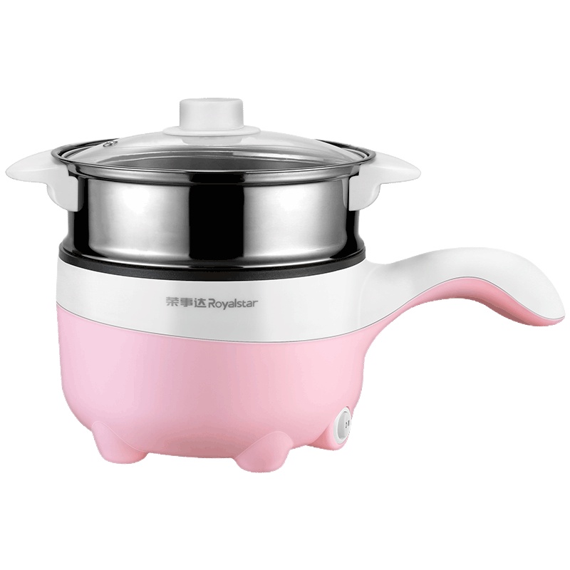 荣事达(Royalstar)电煮锅DZG20C(L)双层电火锅蒸煮一体煮面煲汤早餐神器学生宿舍寝室小功率电煮锅2L容量
