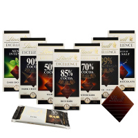 益而高 lindt瑞士莲特醇排装50%70%78%85%90%99%可可黑巧克力 休闲食品