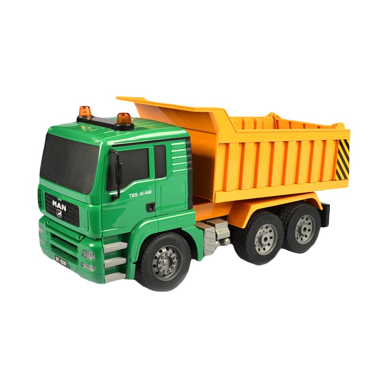 双鹰 遥控车挖掘机消防车矿山车叉车挖土机 工程车系列 儿童玩具车模型 遥控自卸车E520-001