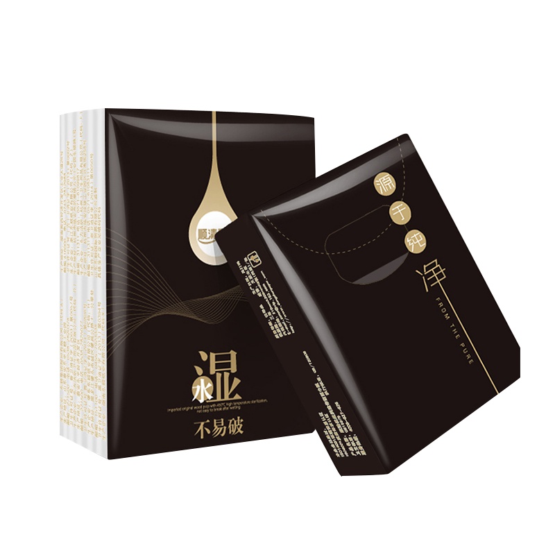顺清柔黑白金4层6张24包手帕纸
