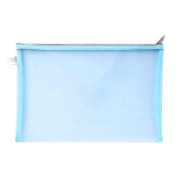 正彩(ZNCI)A4透明简约考试尼龙笔袋文件袋网纱收纳化妆包科目袋 1416