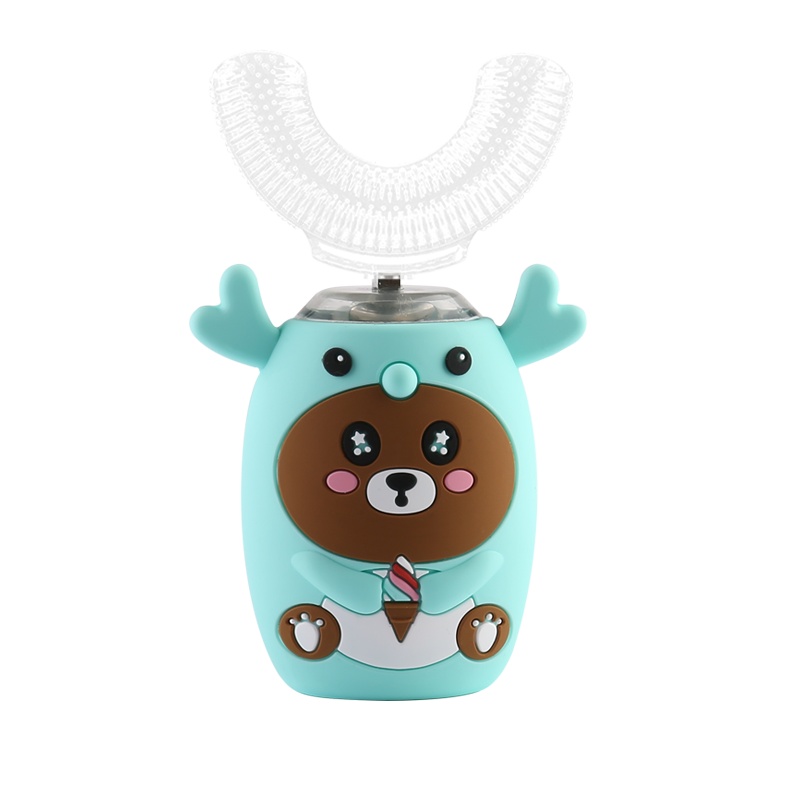 GL格朗智能U型电动牙刷(儿童版)2-6-12岁宝宝充电式全自动电动牙刷洁牙神器 高效清洁小麋鹿款 GLYS-7