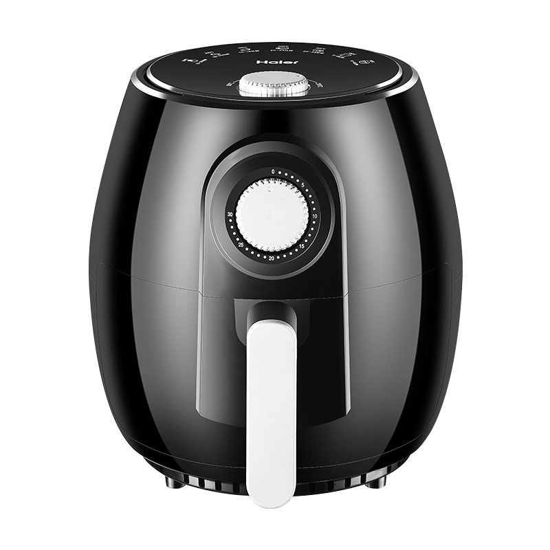 海尔(Haier)空气炸锅A-M38BS家用1350W机械旋钮式大容量4L多功能无油全自动特价炸锅薯条机
