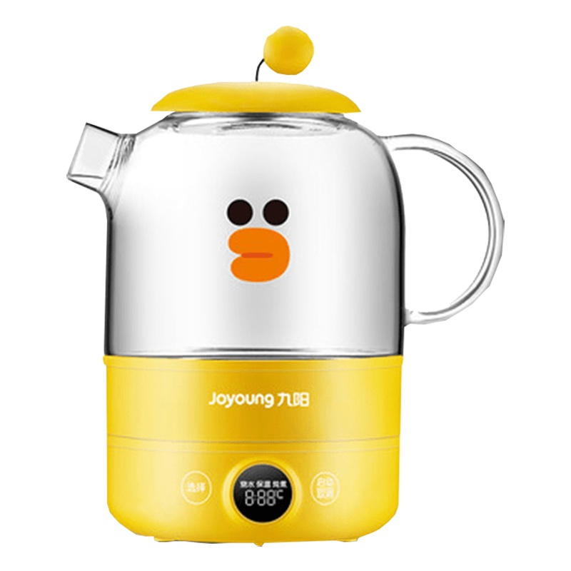 九阳（Joyoung）养生壶迷你小型全自动加厚玻璃多功能电热烧水壶办公室煮花茶冲奶壶燕窝K08-D601黄色（邓伦推荐）