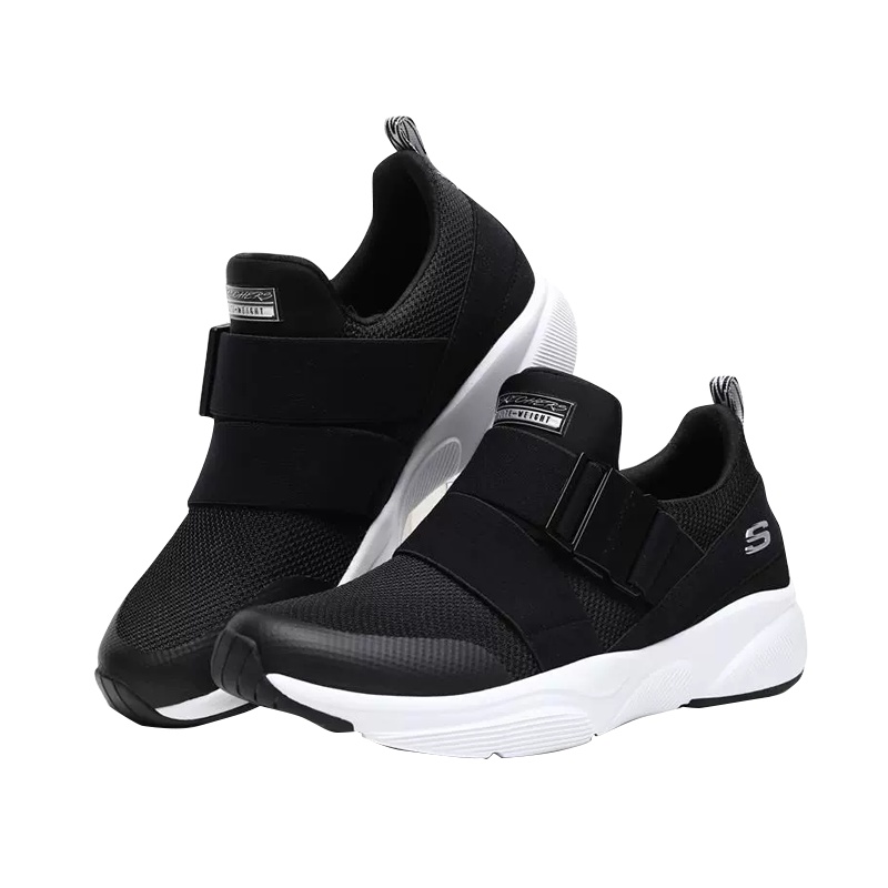 Skechers斯凯奇女鞋新款舒适搭带低帮鞋 轻便懒人休闲鞋 13017-BKW