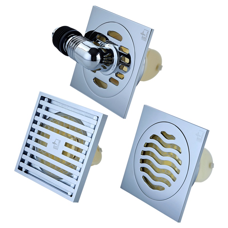 潜水艇(Submarine)全铜淋浴大排量地漏套餐 防臭地漏