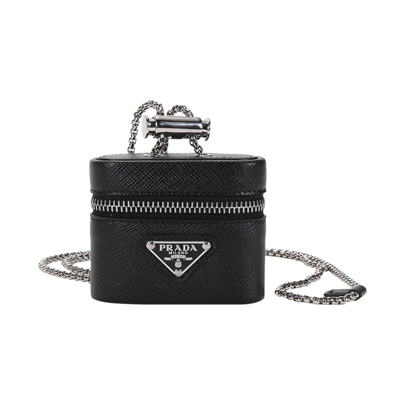 PRADA 普拉达 男女中性 皮革颈部挂包耳机包1NR009 053